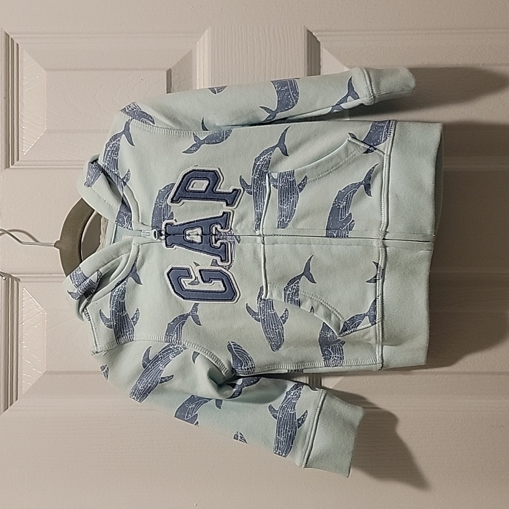 Baby Gap baby beluga hoodie New Whale nwt 12-18 months